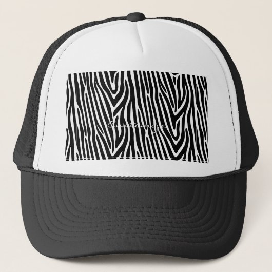 Zebra Stripes Pattern Thunder_Cove Trucker Pet (Voorkant)