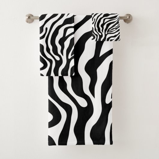 Zebra Stripes Poster de animal sauvage noir et bla (En situation)