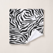 Zebra Stripes Poster de animal sauvage noir et bla (Gant de toilette)