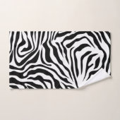 Zebra Stripes Poster de animal sauvage noir et bla (Serviette à main)