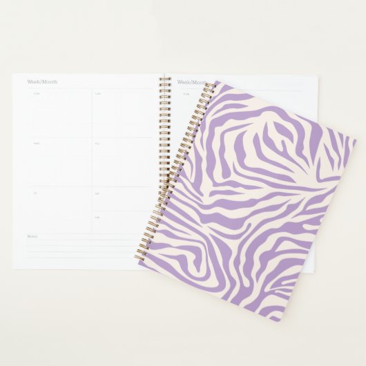 Zebra Stripes Preppy Purple Wild Poster de animal (Devant avec enveloppe)