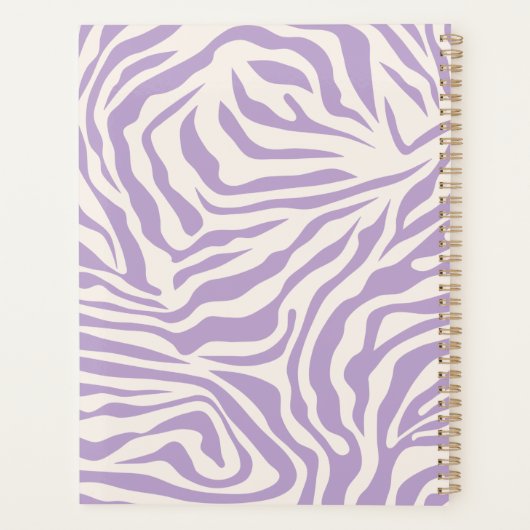 Zebra Stripes Preppy Purple Wild Poster de animal (Dos)