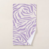 Zebra Stripes Preppy Purple Wild Poster de animal (Serviette à main)