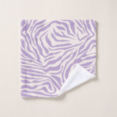 Zebra Stripes Preppy Purple Wild Poster de animal (Gant de toilette)