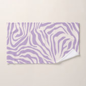 Zebra Stripes Preppy Purple Wild Poster de animal (Serviette à main)