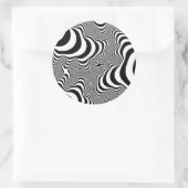 Zebra Stripes Ronde Sticker (Tas)