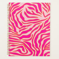 Zebra Stripes rose Orange Poster de animal sauvage
