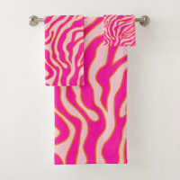 Zebra Stripes rose Orange Poster de animal sauvage