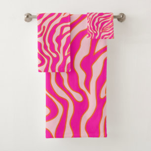Zebra Stripes rose Orange Poster de animal sauvage