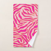 Zebra Stripes rose Orange Poster de animal sauvage (Serviette à main)