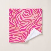 Zebra Stripes rose Orange Poster de animal sauvage (Gant de toilette)