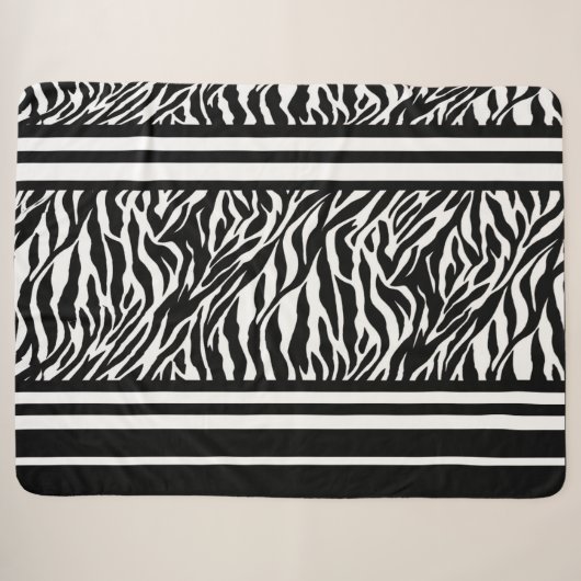 Zebra Stripes Sherpa Deken (Voorkant (horizontaal))