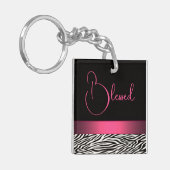 Zebra Stripes Sleutelhanger (Voorkant Links)