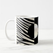 Zebra Stripes stijlvol zwart en zilver patroondeeg Koffiemok (Links)
