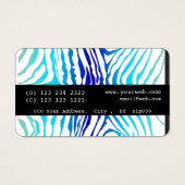 Zebra Stripes Turquoise bleu Bold Monogramme (Dos)