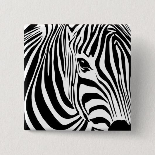 Zebra Stripes Vierkante Button 5,1 Cm (Voorkant)