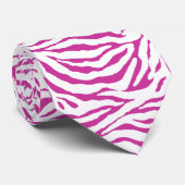 Zebra Stripes White Stropdas (Opgerold)