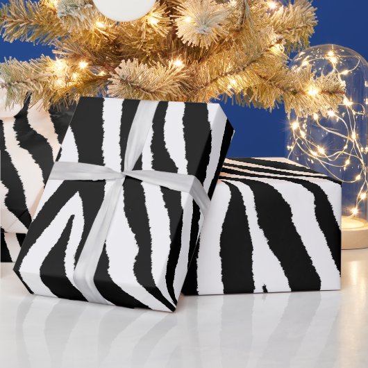 Zebra Stripes Zwart & Wit | Bold Safari Cadeaupapier (Feestdagen)