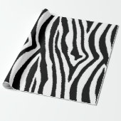 Zebra Stripes Zwart & Wit | Bold Safari Cadeaupapier (Uitgerold)