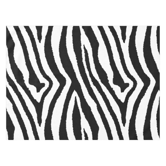 Zebra Stripes Zwart & Wit | Safari Animal Print Tafelkleed (Voorkant (Horizontaal))