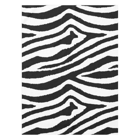 Zebra Stripes Zwart & Wit | Safari Animal Print Tafelkleed (Voorkant)