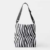 Zebra Stripes Zwart & Wit | Stijlvolle dierenprint Crossbody Tas (Voorkant)
