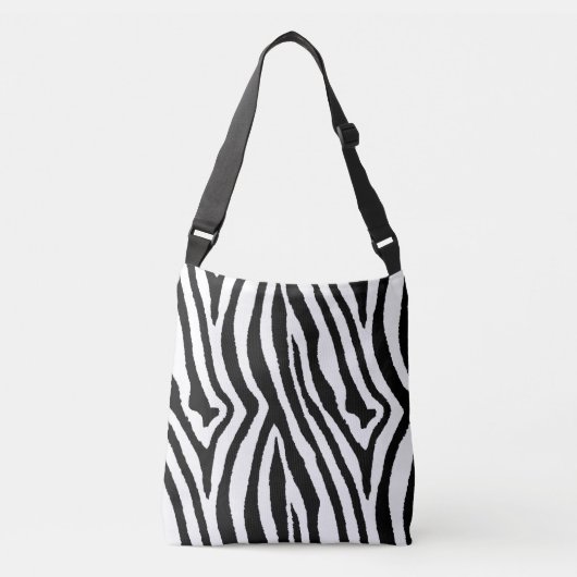 Zebra Stripes Zwart & Wit | Stijlvolle dierenprint Crossbody Tas (Voorkant)