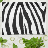 Zebra Stripes Zwart & Wit | Stijlvolle dierenprint Theedoek (Gevouwen)