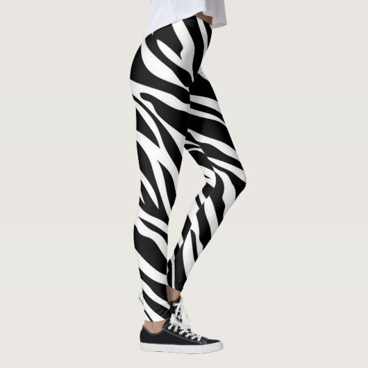 Zebra Strips Patroon Print Leggings (Rechts)