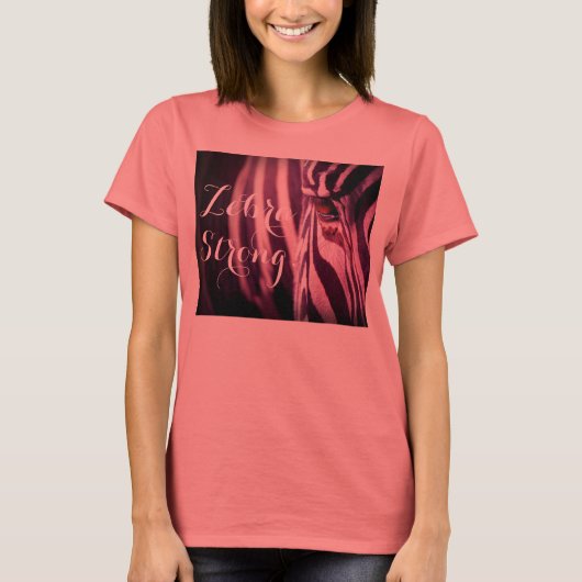 "Zebra Strong" EDS Tee - Pink T-shirt (Voorkant)