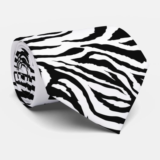 Zebra Stropdas (Opgerold)