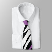 Zebra Stropdas - Paars (Gebonden)