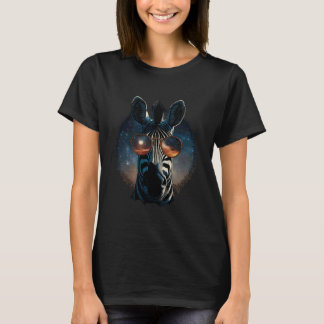Zebra Sunglasses Safari Artwork African Animal Lov T-shirt