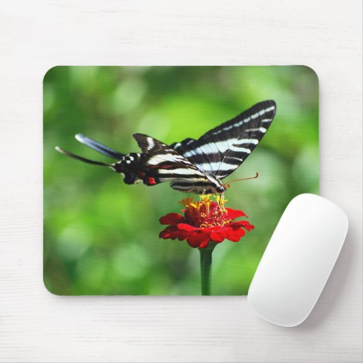 Zebra Swallowtail Butterfly Mousepad Muismat (Met muis)