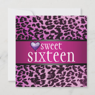 Zebra Sweet Sixteen Uitnodiging