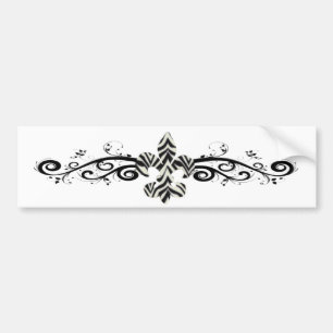Zebra Swirl Bumpersticker