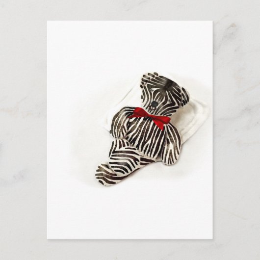 Zebra Teddy Briefkaart (Voorkant)