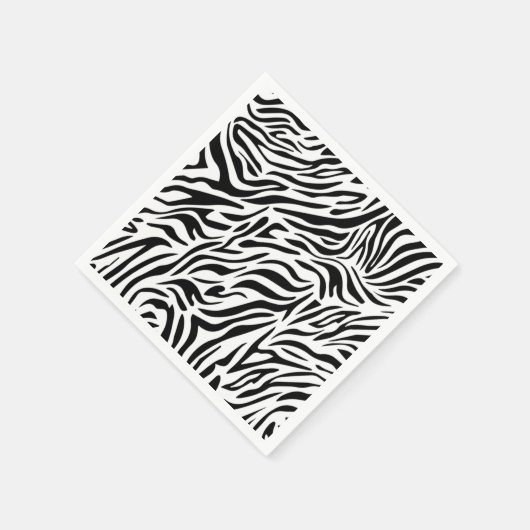 Zebra-themapapapier servetten voor feesten (Hoek)