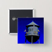 Zebra Tower Vierkante Button 5,1 Cm (Voorkant /achterkant)