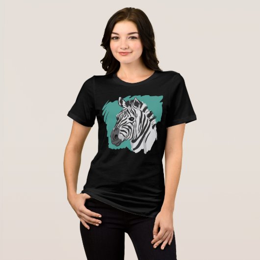 Zebra Tri-Blend Shirt (Voorkant volledig)