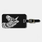 Zebra tribaal tattoo bagagelabel (Voorkant horizontaal)