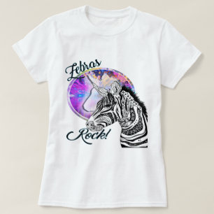 Zebra Tribale zwart-witte tattoo T-shirt