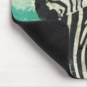 Zebra Turquoise Mousepad Muismat (Hoek)