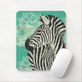 Zebra Turquoise Mousepad Muismat (Met muis)