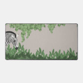 Zebra tussen bladeren bureaumat (Voorkant)