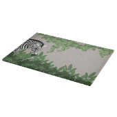 Zebra tussen bladeren snijplank (Hoek)