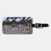 Zebra Twins Double Take Photo Bagagelabel (Voorkant horizontaal)