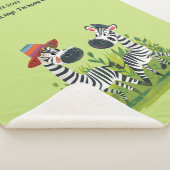 Zebra Twins in the Wild en gepersonaliseerde naam Sherpa Deken (3/4)