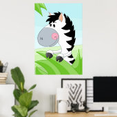 Zebra uit Afrika Poster (Thuiskantoor)
