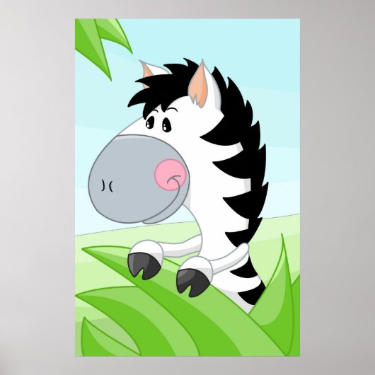 Zebra uit Afrika Poster (Voorkant)